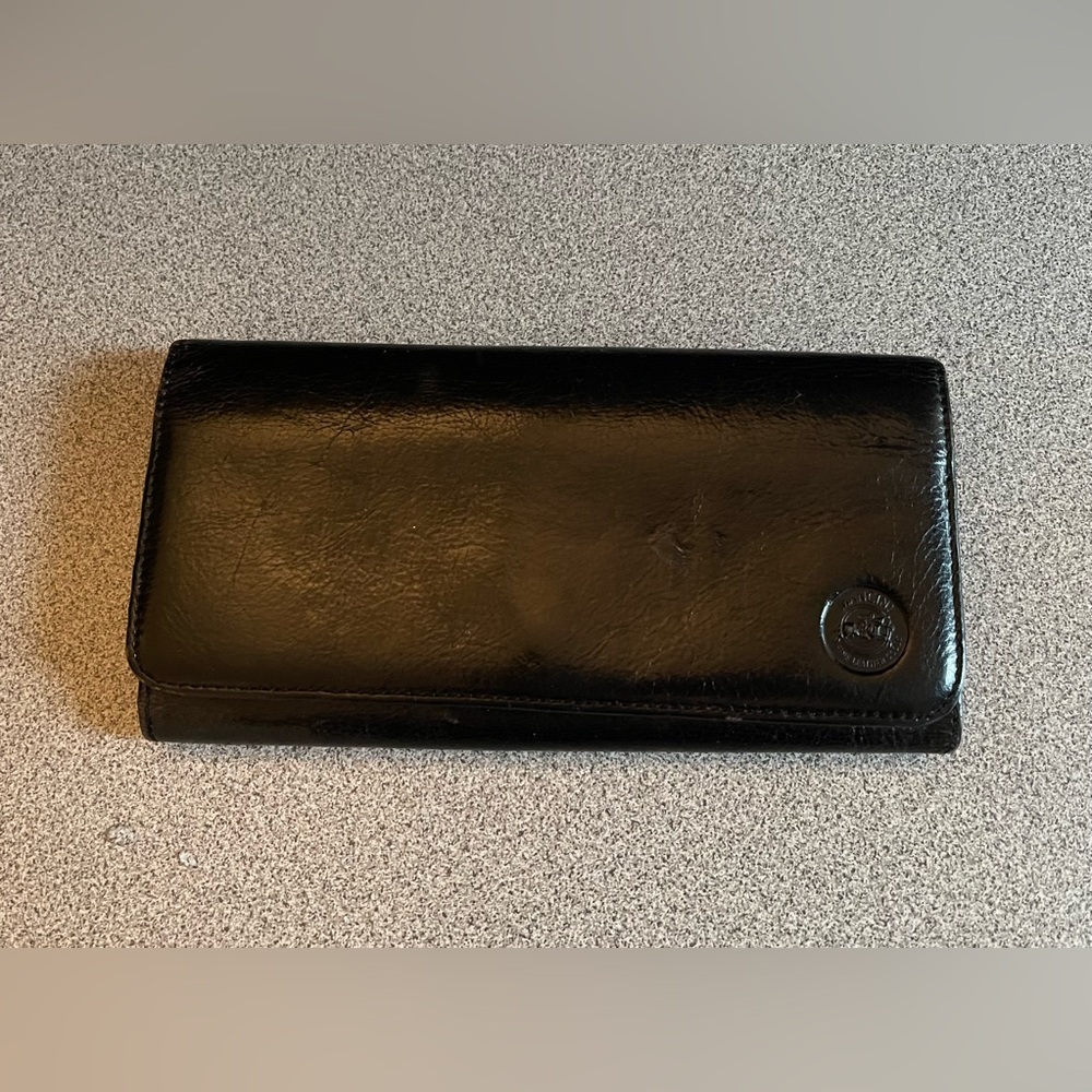Vintage Mancini Black Leather Wallet